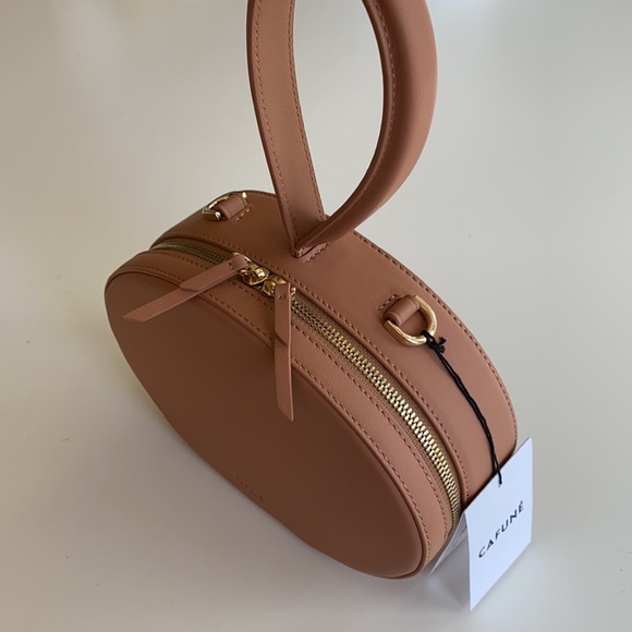 CAFUNÉ Caramel Leather Egg Bag - Picture 10 of 16